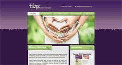 Desktop Screenshot of hopepregnancyministries.org