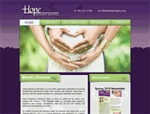 Tablet Screenshot of hopepregnancyministries.org